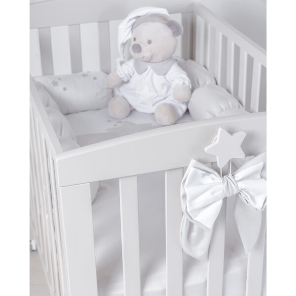 Microletto co-sleeping con materasso e set tessile con bombolino Dream Tortora
