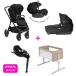 Sistema modulare Joie Passeggino Finiti + Navetta omologata auto + Ovetto reclinabile + base Isofix rotante + Culla fianco letto