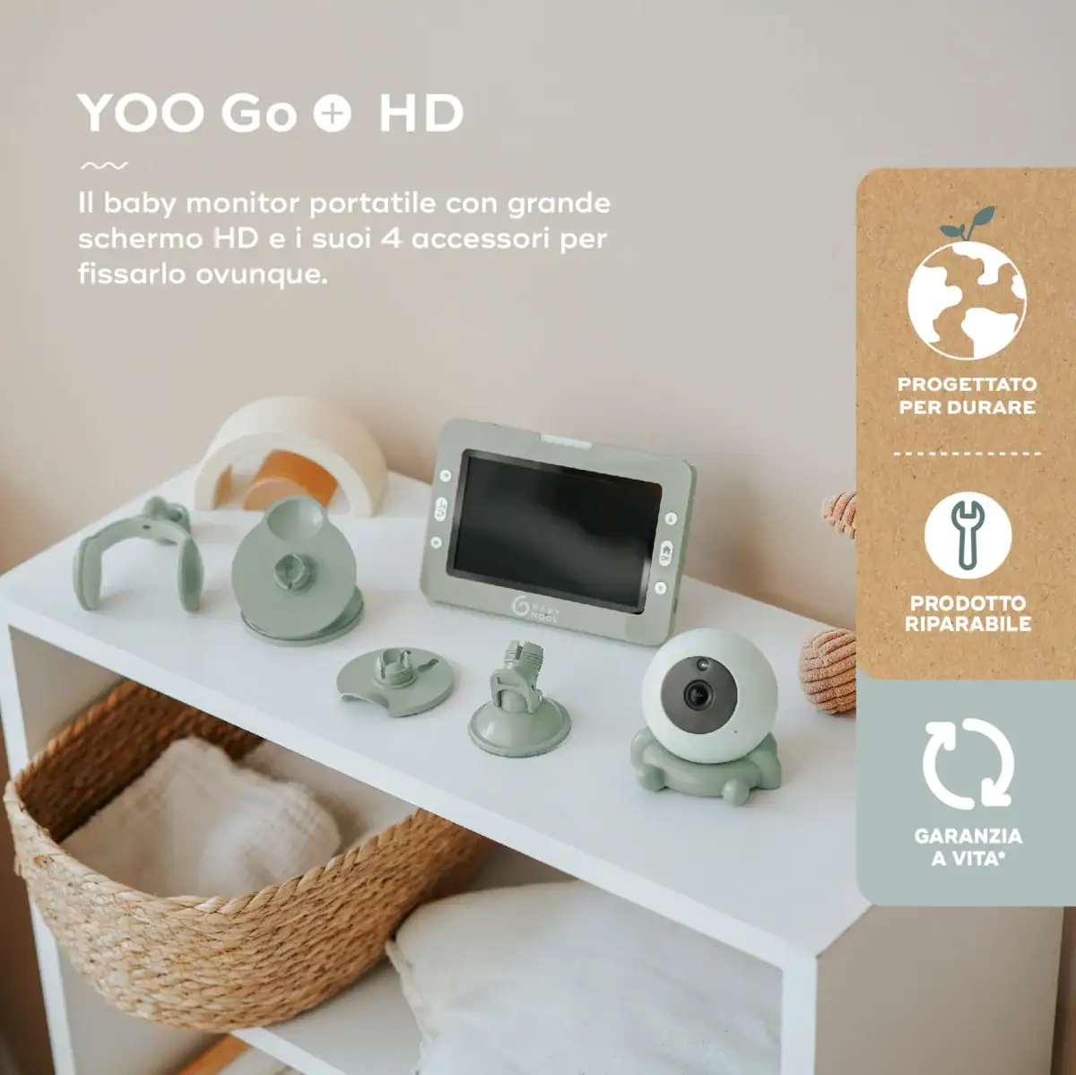 Babymoov - Baby monitor video YOO Go+HD