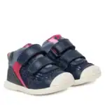 Biomecanics – Scarpa blu con detttagli fuxia e paillettes