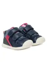 Biomecanics – Scarpa blu con detttagli fuxia e paillettes