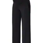 Noppies &ndash; Pantalone premaman a gamba larga nero con fascia elastica
