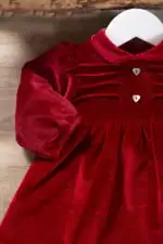 Babyvip - Abitino in velluto rosso