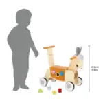 JANOD -  Asinello cavalcabile e carrello in legno - immagine 7