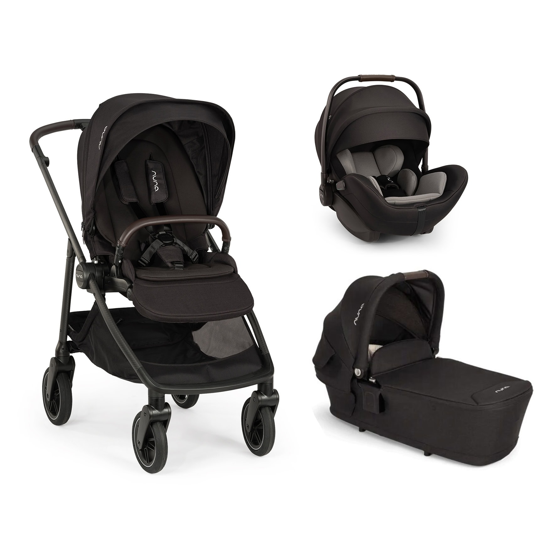 NUNA – Trio Swiv Caviar con navicella Lytl e seggiolino auto Arra Flex