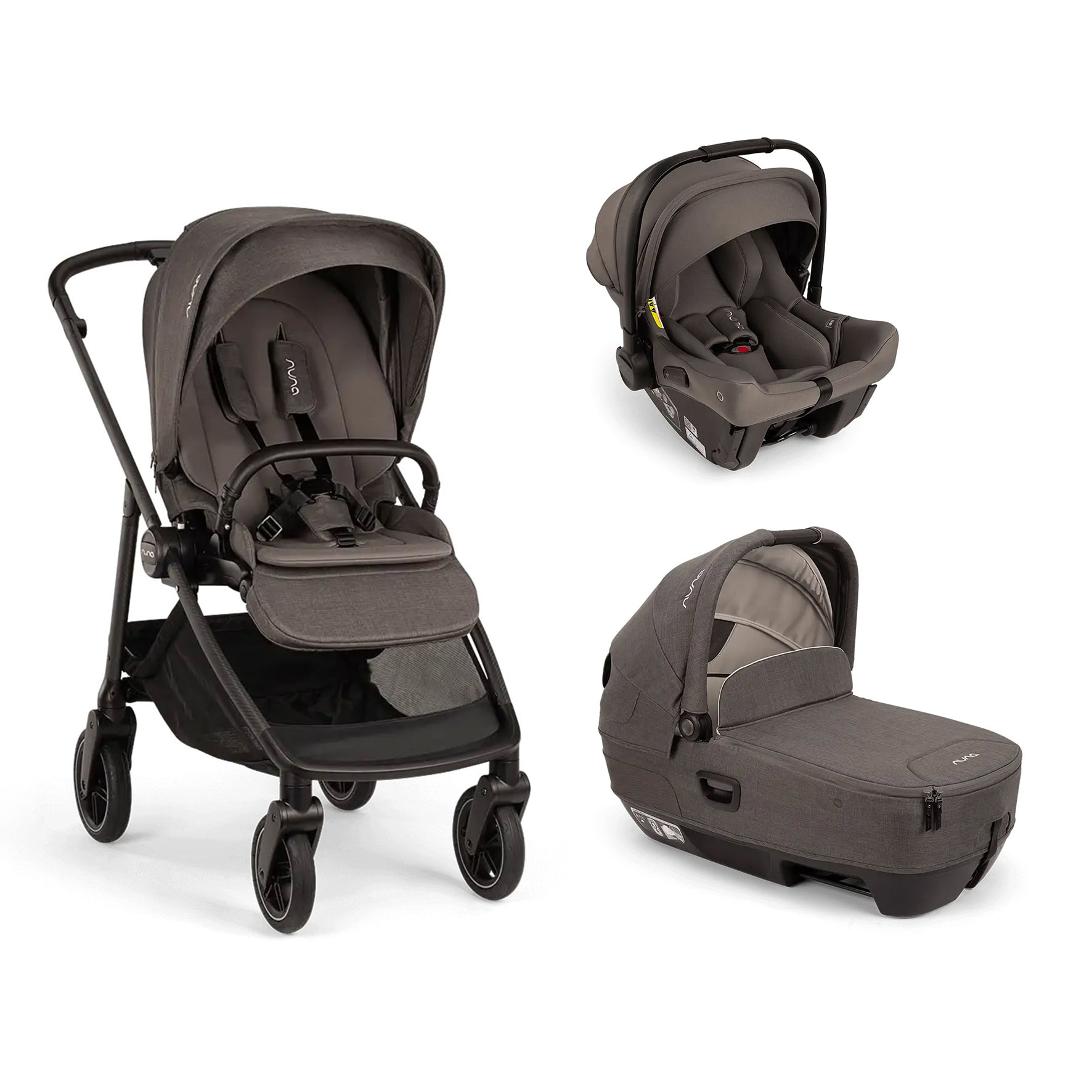 NUNA – Trio Swiv Thunder con navicella Cari Next e seggiolino auto Pipa Urbn