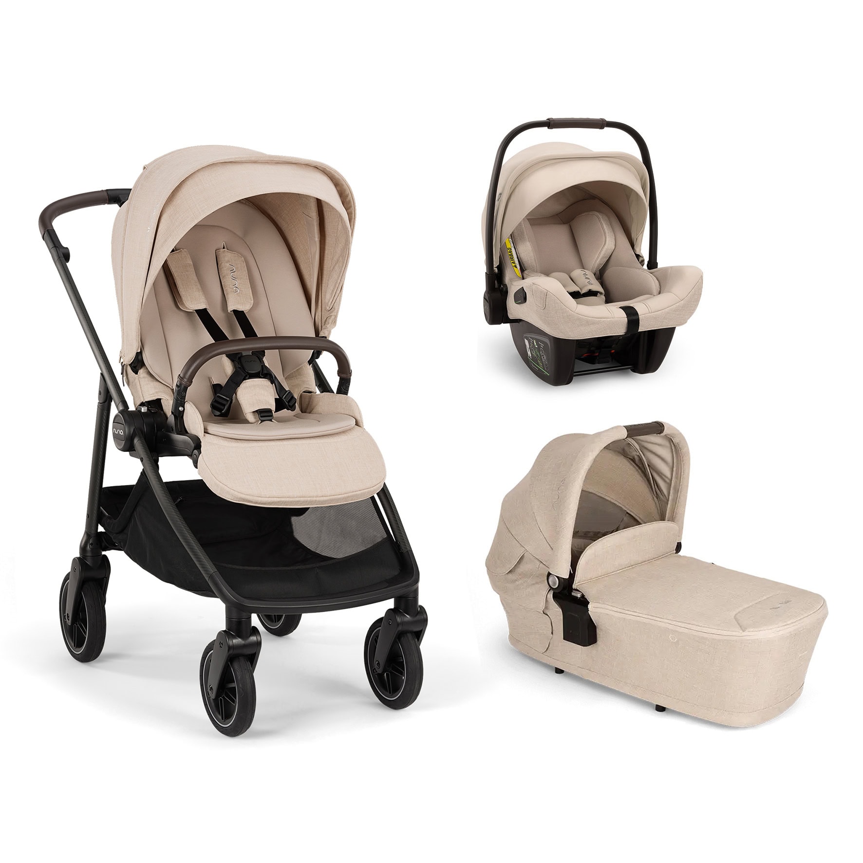NUNA Trio Swiv Biscotti con navicella Lytl e seggiolino auto Pipa Next NUNA – Trio Swiv Biscotti con navicella Lytl e seggiolino auto Pipa Next - immagine 1