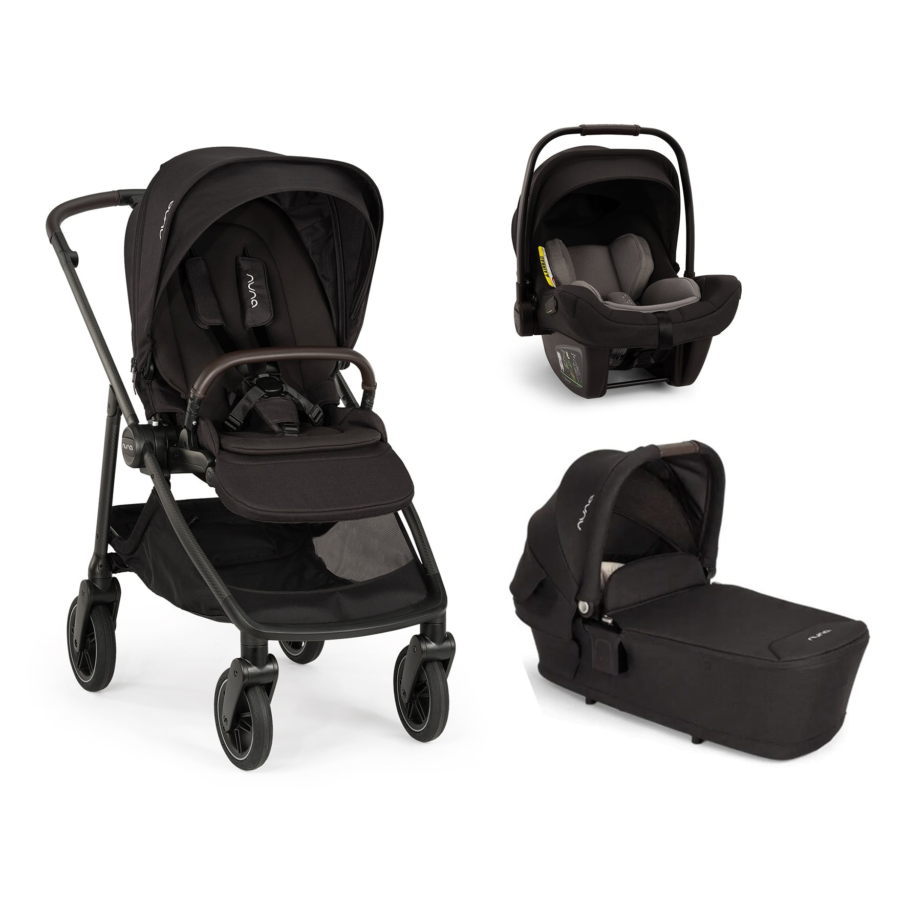 NUNA Trio Swiv Caviar con navicella Lytl e seggiolino auto Pipa Next NUNA – Trio Swiv Caviar con navicella Lytl e seggiolino auto Pipa Next - immagine 1