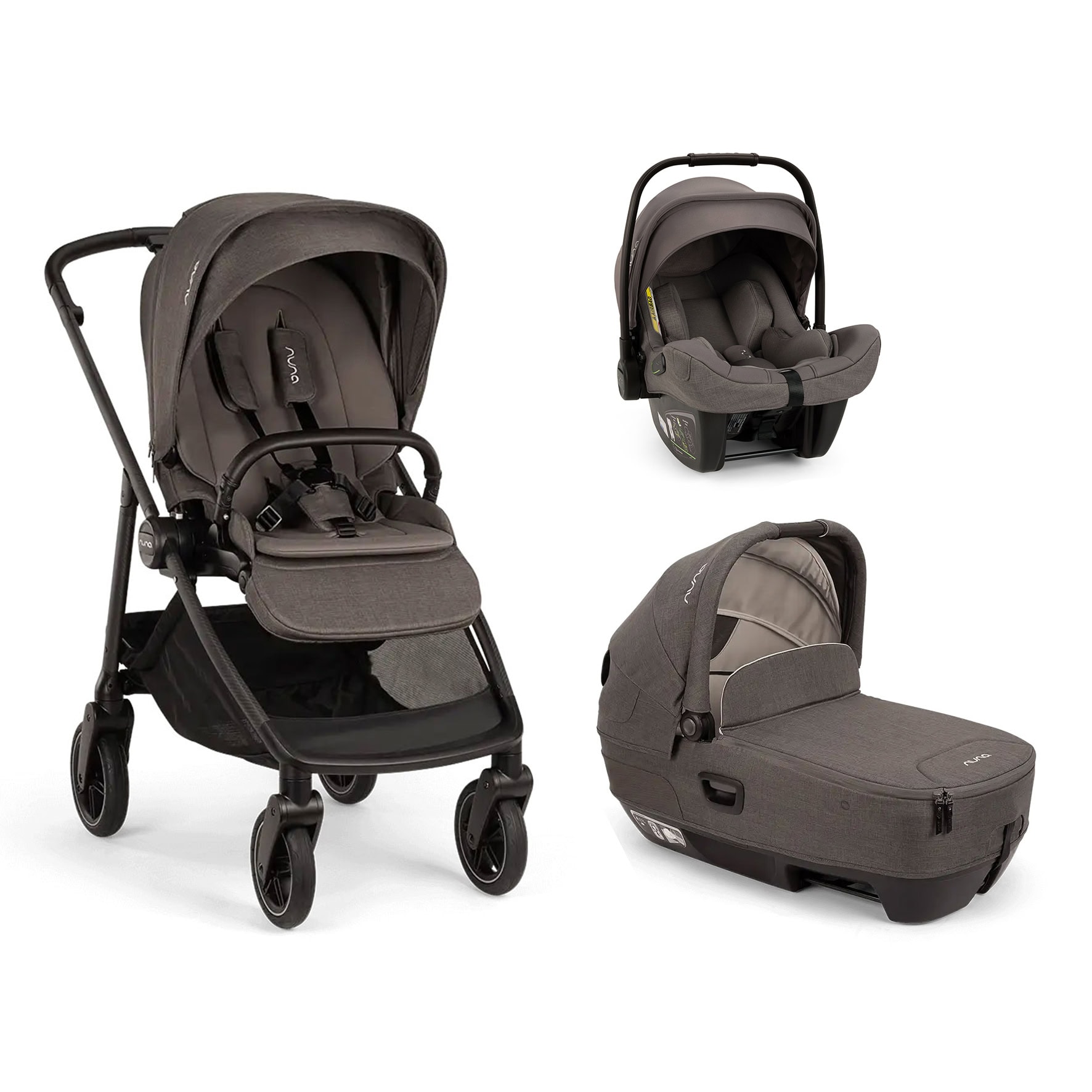 NUNA Trio Swiv Thunder con navicella Cari e seggiolino Pipa Next NUNA – Trio Swiv Thunder con navicella Cari Next e seggiolino auto Pipa Next - immagine 1