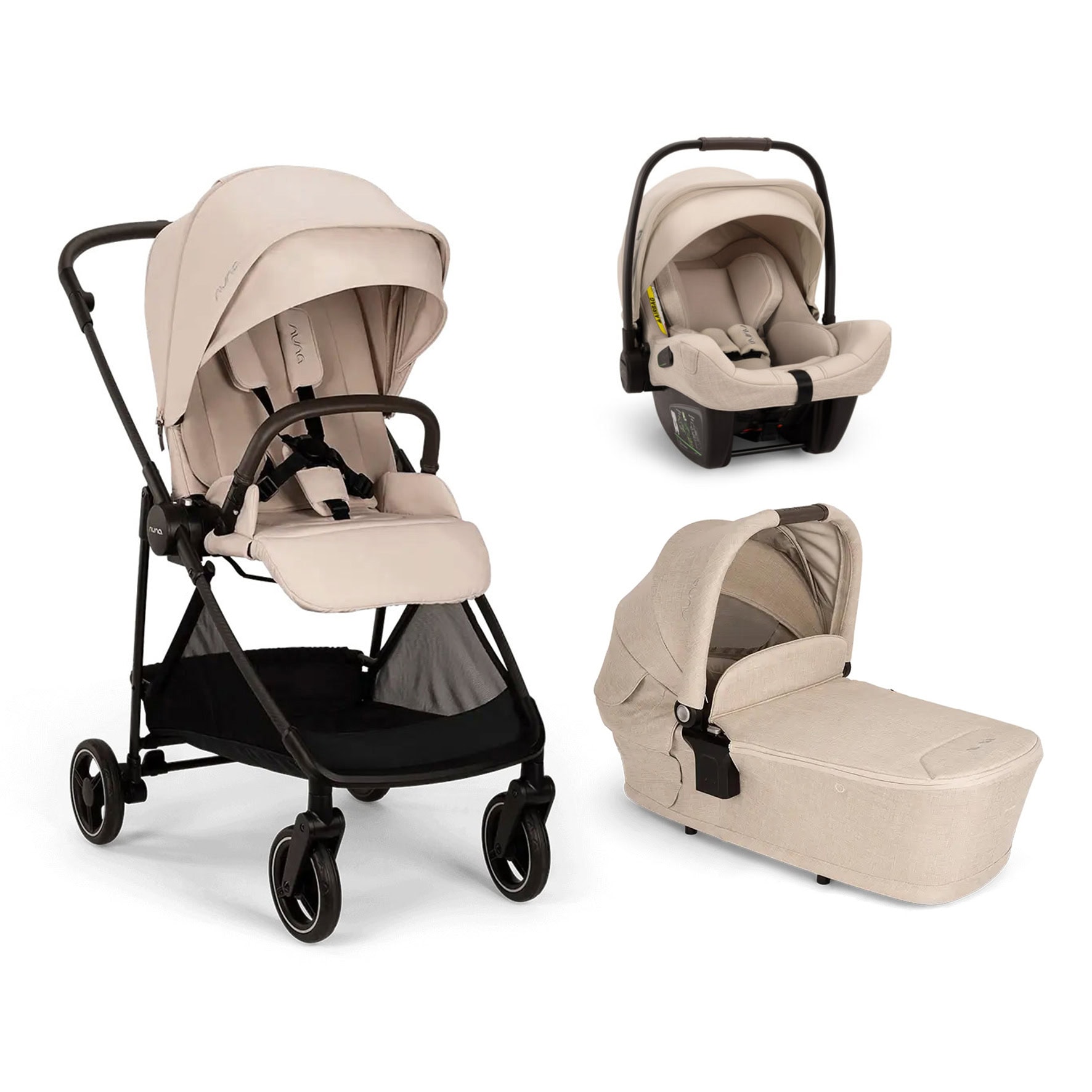 Trio IXXA Next Biscotti con navicella Lytl e seggiolino auto Pipa Next NUNA – Trio IXXA Next Biscotti con navicella Lytl e seggiolino auto Pipa Next - immagine 1