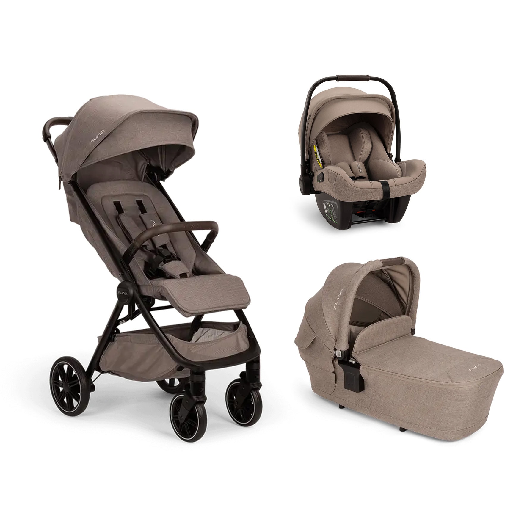 Trio TRVL LX Cedar con navicella Lytl e seggiolino auto Pipa Next Nuna NUNA – Trio TRVL LX Cedar con navicella Lytl e seggiolino auto Pipa Next - immagine 1