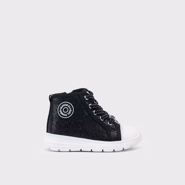 Mayoral- Scarpa alta glitter nera con zip