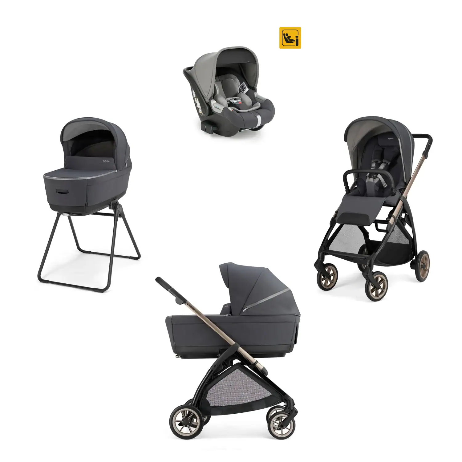 INGLESINA System Quattro Electa Studio Grey con Darwin Infant INGLESINA – System Quattro Electa Studio Grey con Darwin Infant - immagine 1