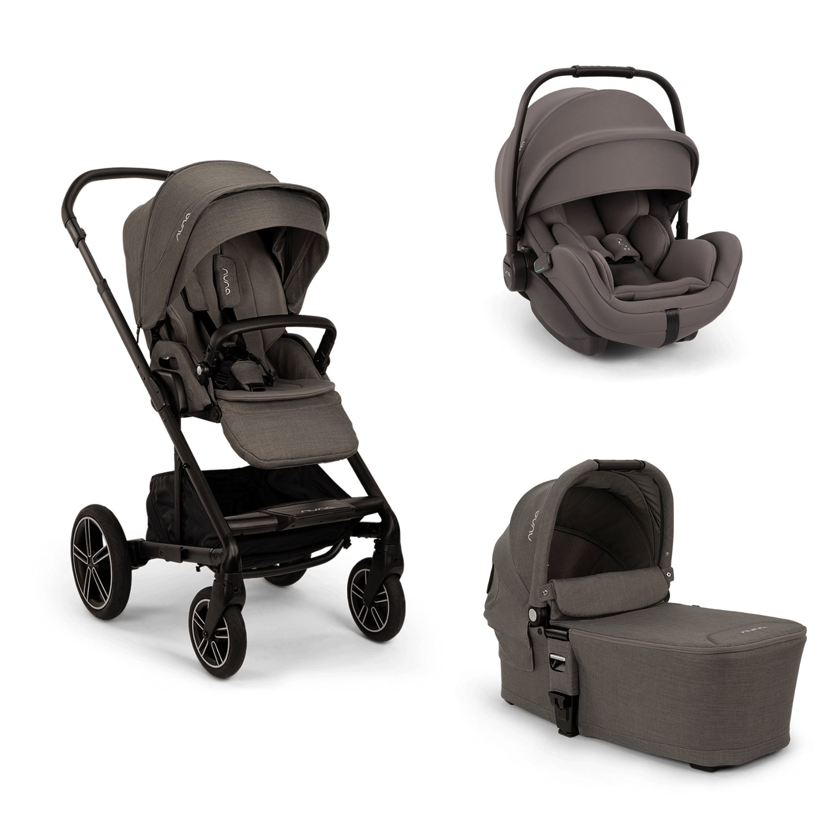 NUNA – Trio Mixx Thunder con navicella Mixx next e seggiolino auto Arra Flex NUNA – Trio Mixx Thunder con navicella Mixx next e seggiolino auto Arra Flex - immagine 1