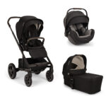 NUNA &ndash; Trio Mixx Caviar con navicella Mixx next e seggiolino auto Arra Flex