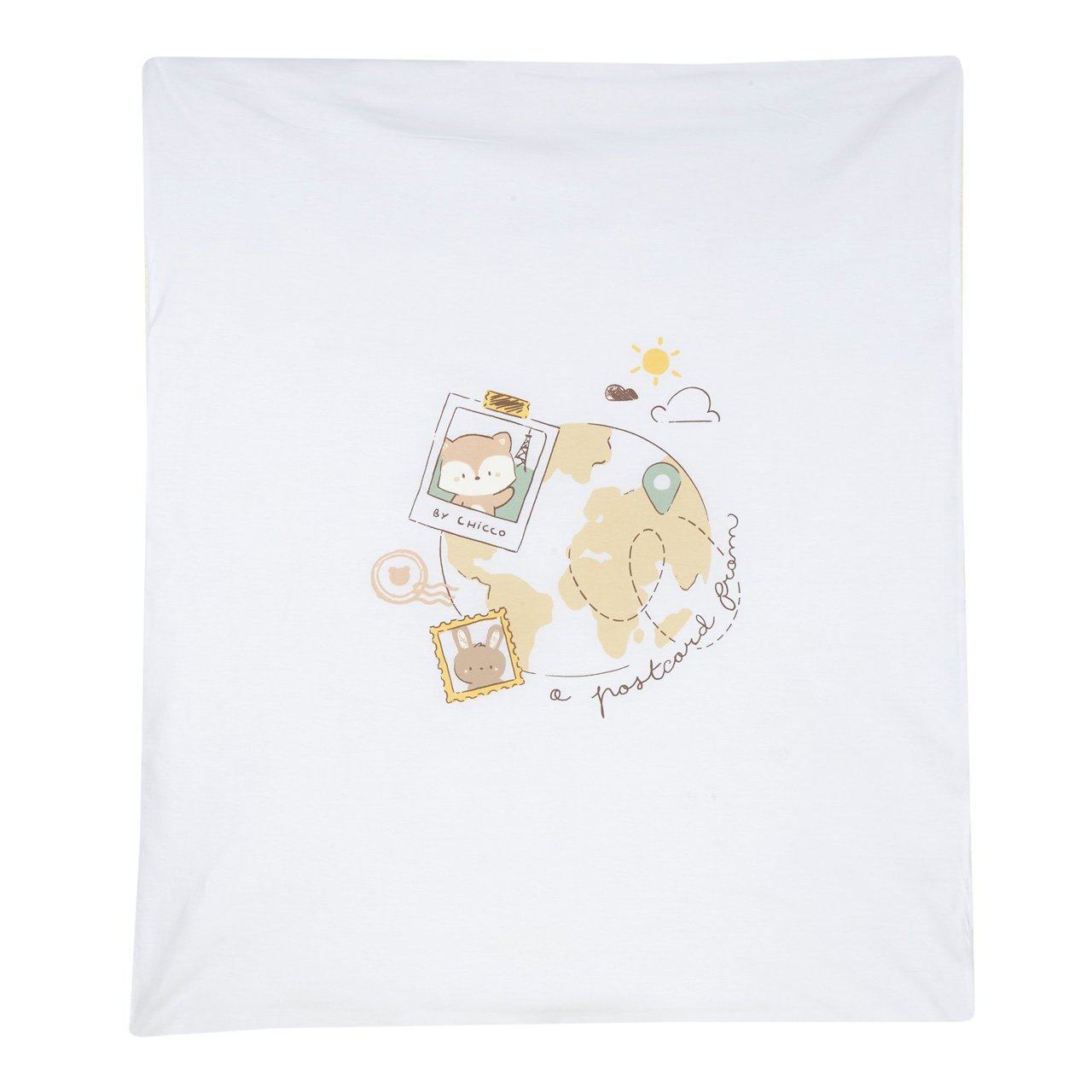 copertina baby neutra Chicco - Coperta carrozzina Jersey di Cotone Bianca - immagine 1