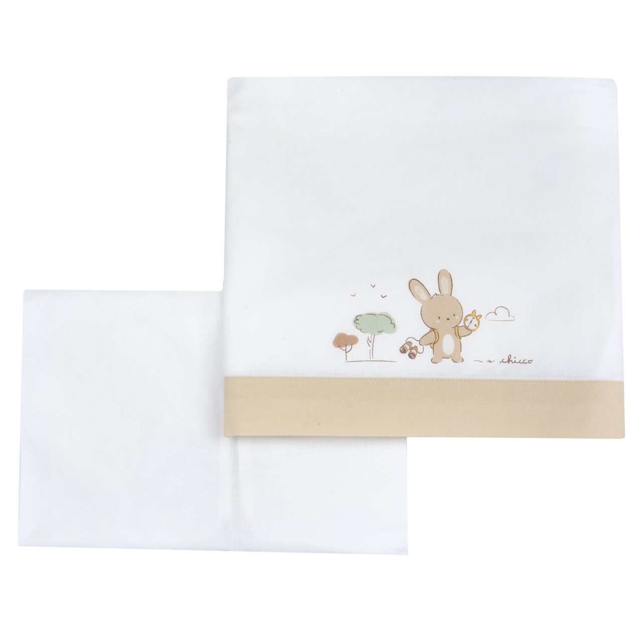 set lenxzuolina baby Chicco - Set 2 Pezzi Lenzuola Carrozzina in Cotone - immagine 1