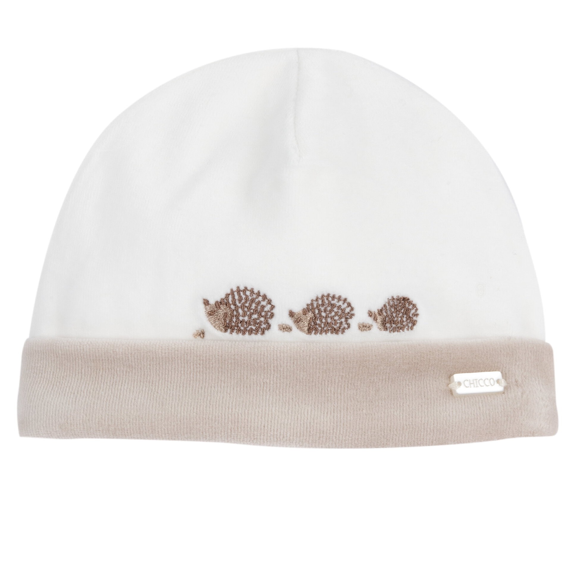 cappellino ricci Chicco - Cappello in Ciniglia con Ricamo Ricci e Medaglietta Effetto Madreperla 1-3 mesi - immagine 1