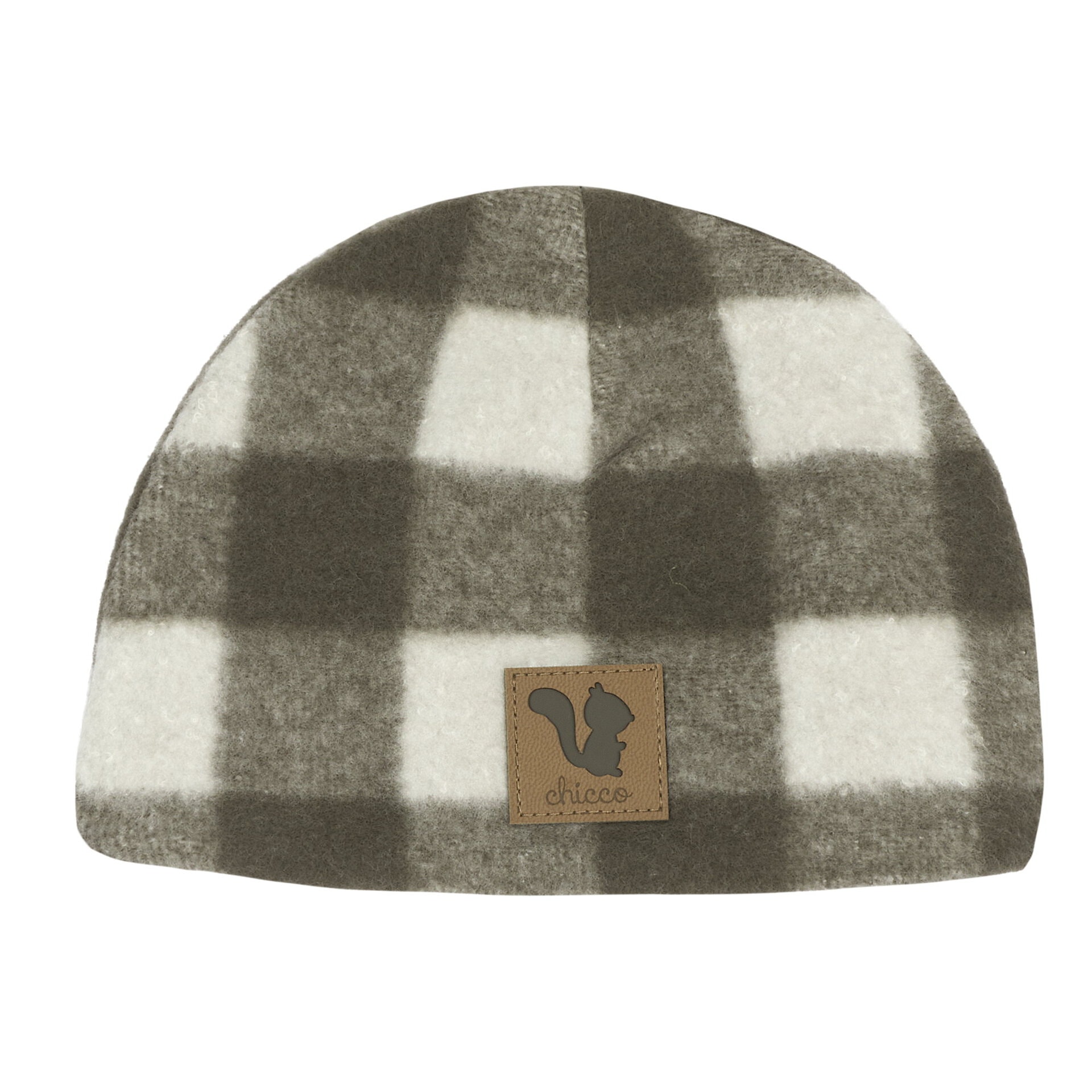 cappellino scoiattolo Chicco - Cappello in Ciniglia a Scacchi con Ricamo Scoiattolo 1-3 mesi - immagine 1