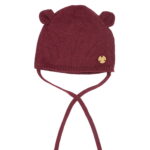 Chicco - Cuffietta in Filo 100% Cotone Bordeaux 0-3 mesi