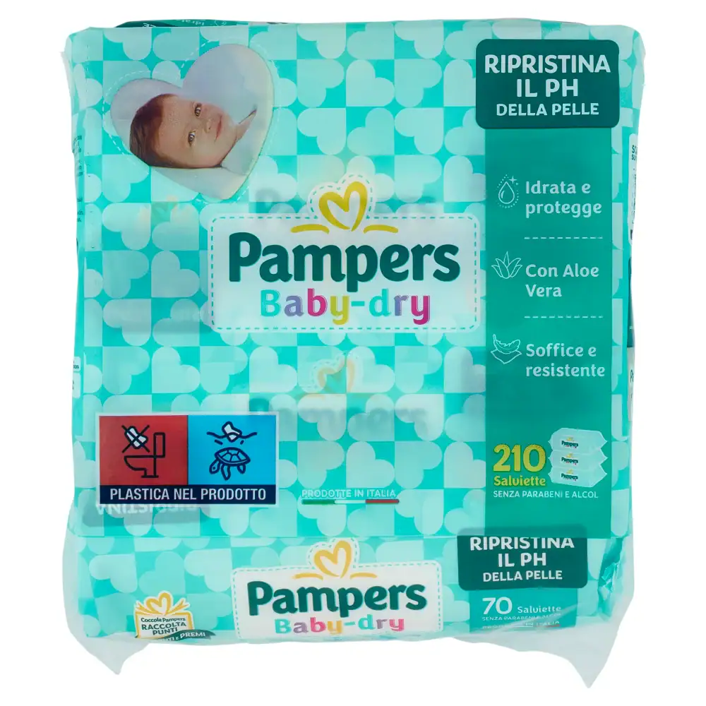pampers_tripack_salviettine_babydry Pampers - Salviettine Baby-Dry Tripack - immagine 1