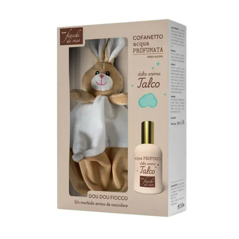 fiocchidiriso-set-doudou Fiocchi di Riso - Cofanetto Acqua Profumata Talco e DouDou - immagine 1